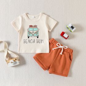 Short Sleeve Suit Summer Cotton Boy (Option: Picture Color-110cm)